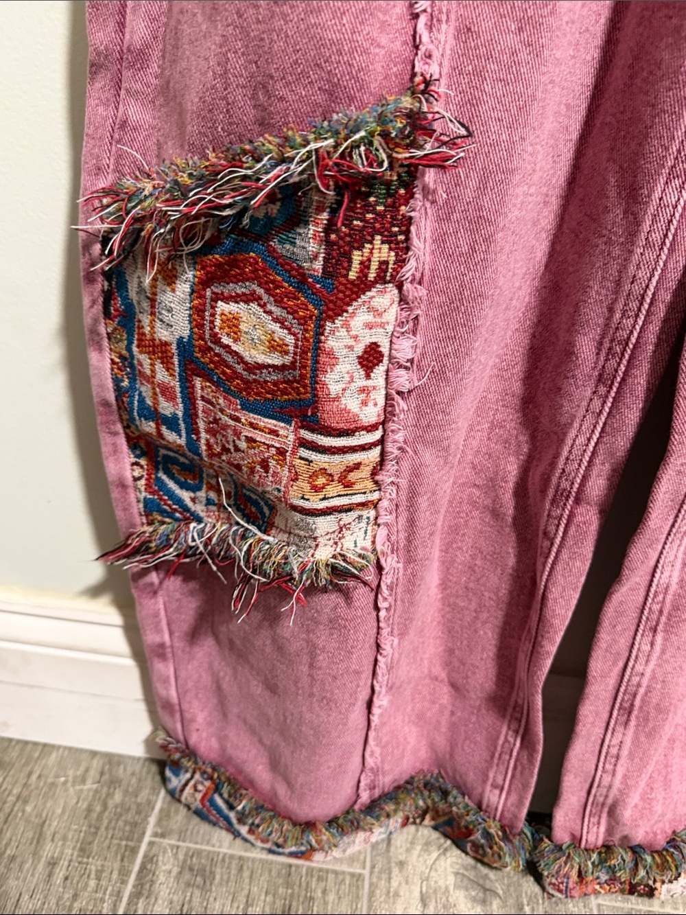 NWT! Aelfric Eden Patchwork Barrel Jeans Size 26 - Picture 9 of 15
